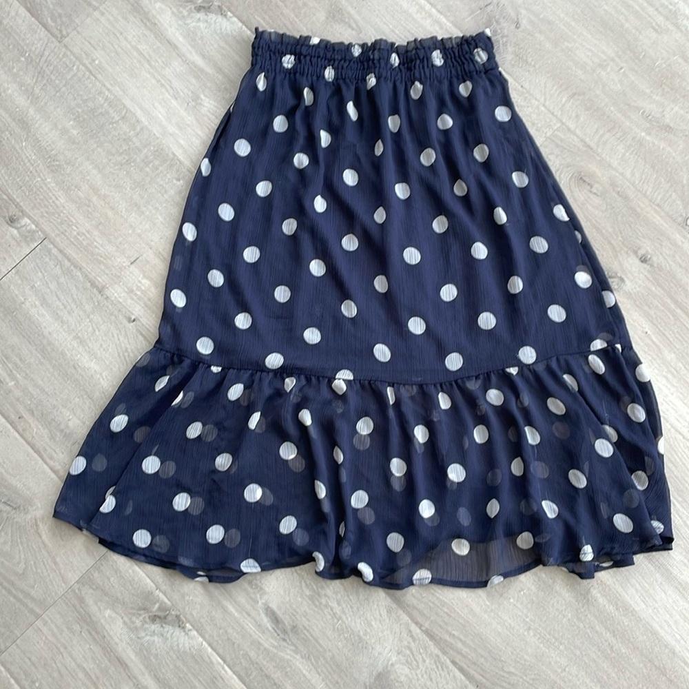 Women's LC Lauren Conrad Tiered Smock-Waist Midi Polka Dot Skirt